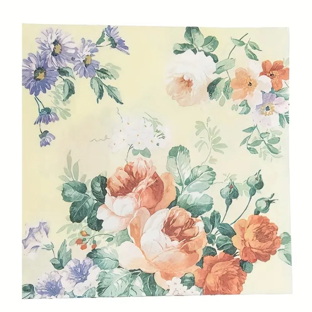 Coral Floral Luncheon Napkins (0505), 20-ct